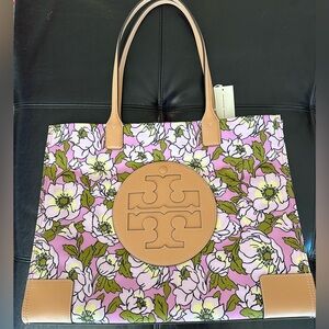 Tory Burch Ella Nylon Floral Tote Bag